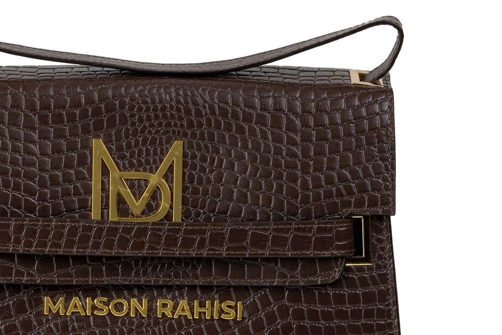Maison Rahisi Cosmos Mocha Brown Handbag