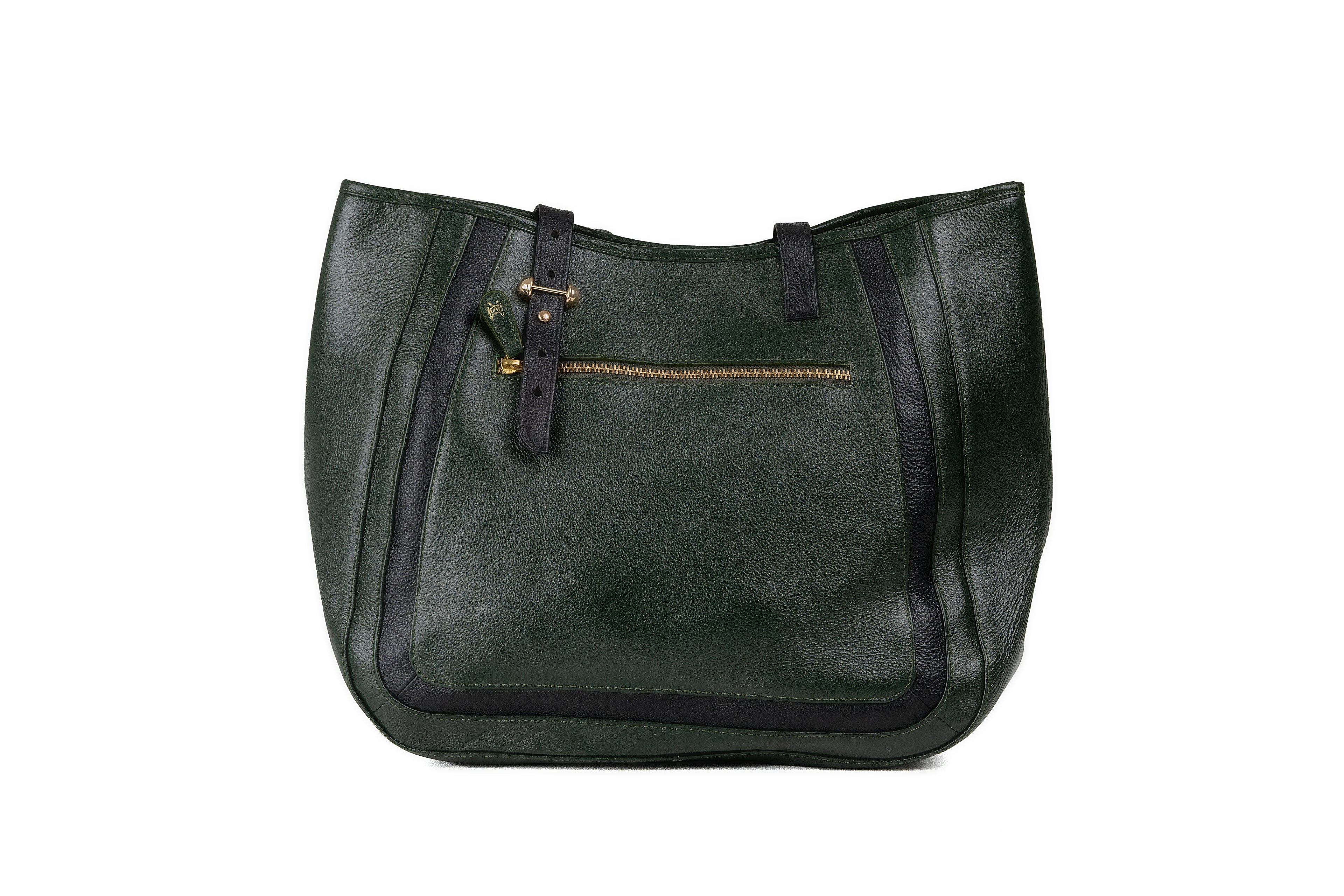 Maison Rahisi Dark Green and Black Terra Bag