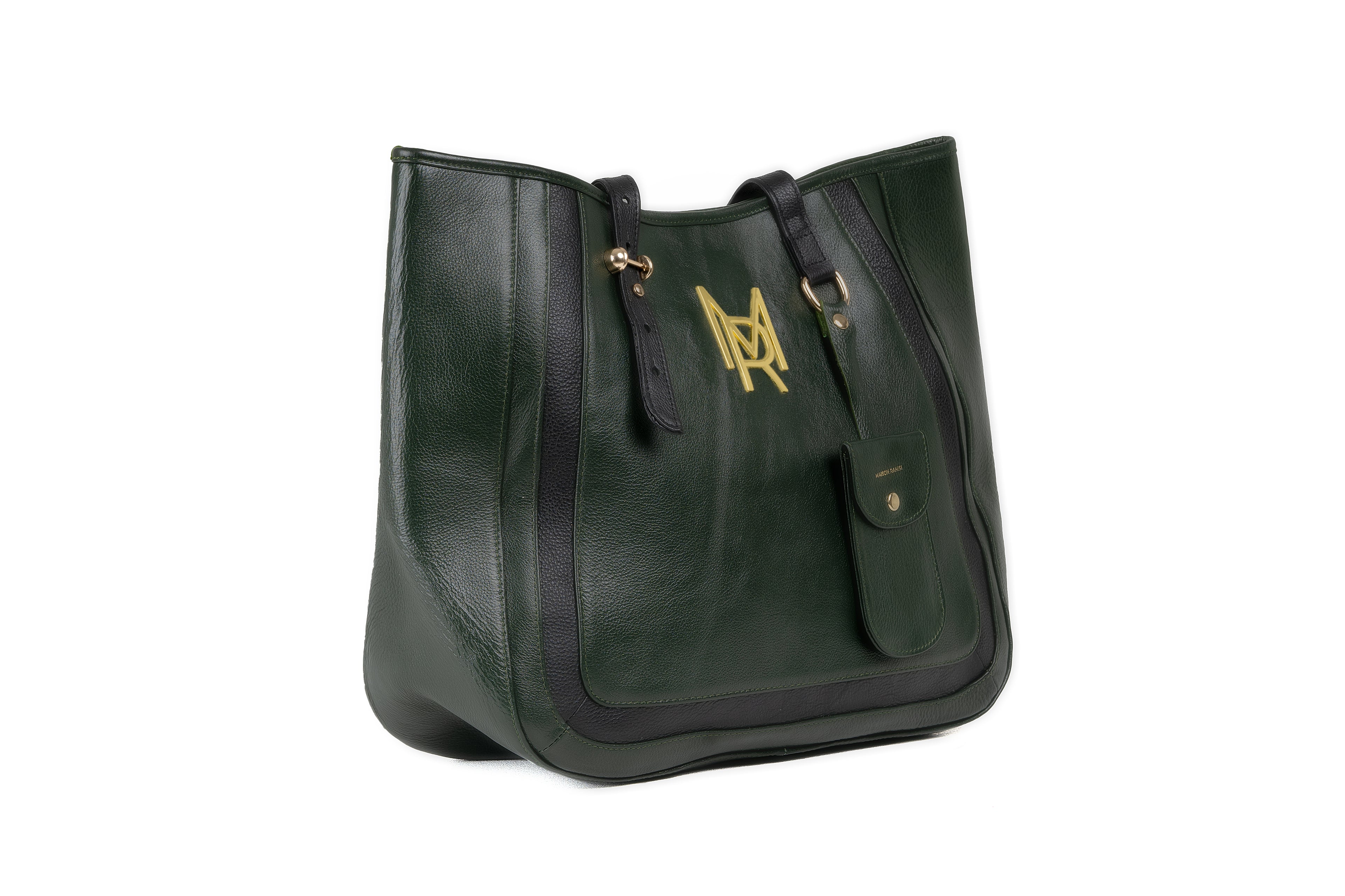 Maison Rahisi Dark Green and Black Terra Bag