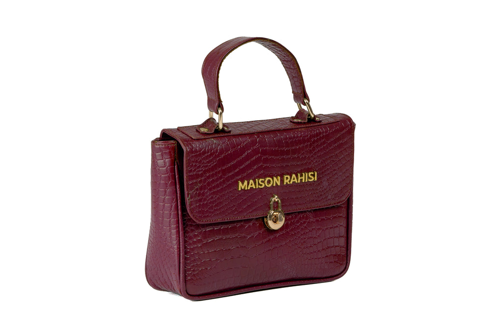 Maison Rahisi Mirabel Maroon handbag