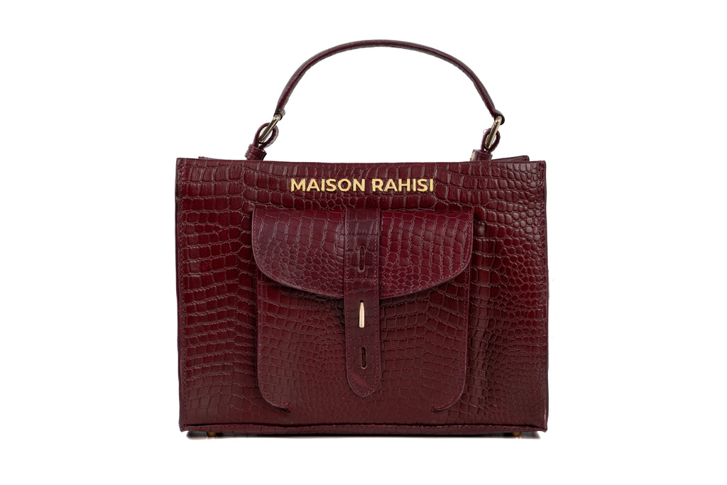 Maison Rahisi Carolina Maroon Satchel