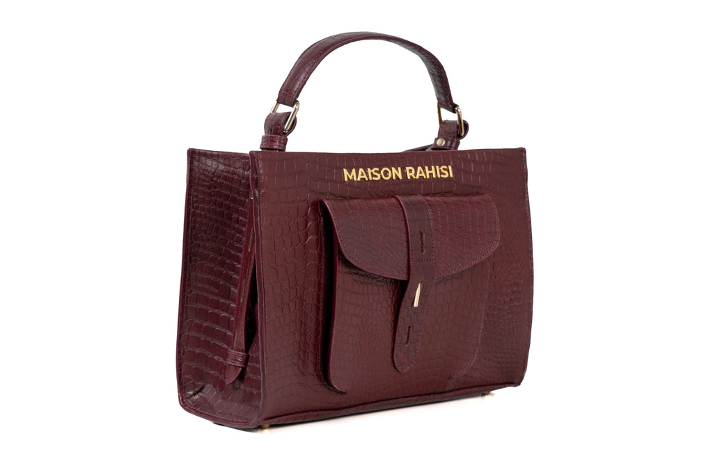 Maison Rahisi Carolina Maroon Satchel