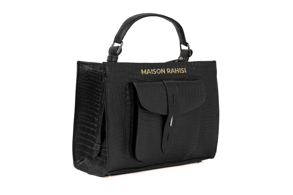 Maison Rahisi Carolina Black Satchel