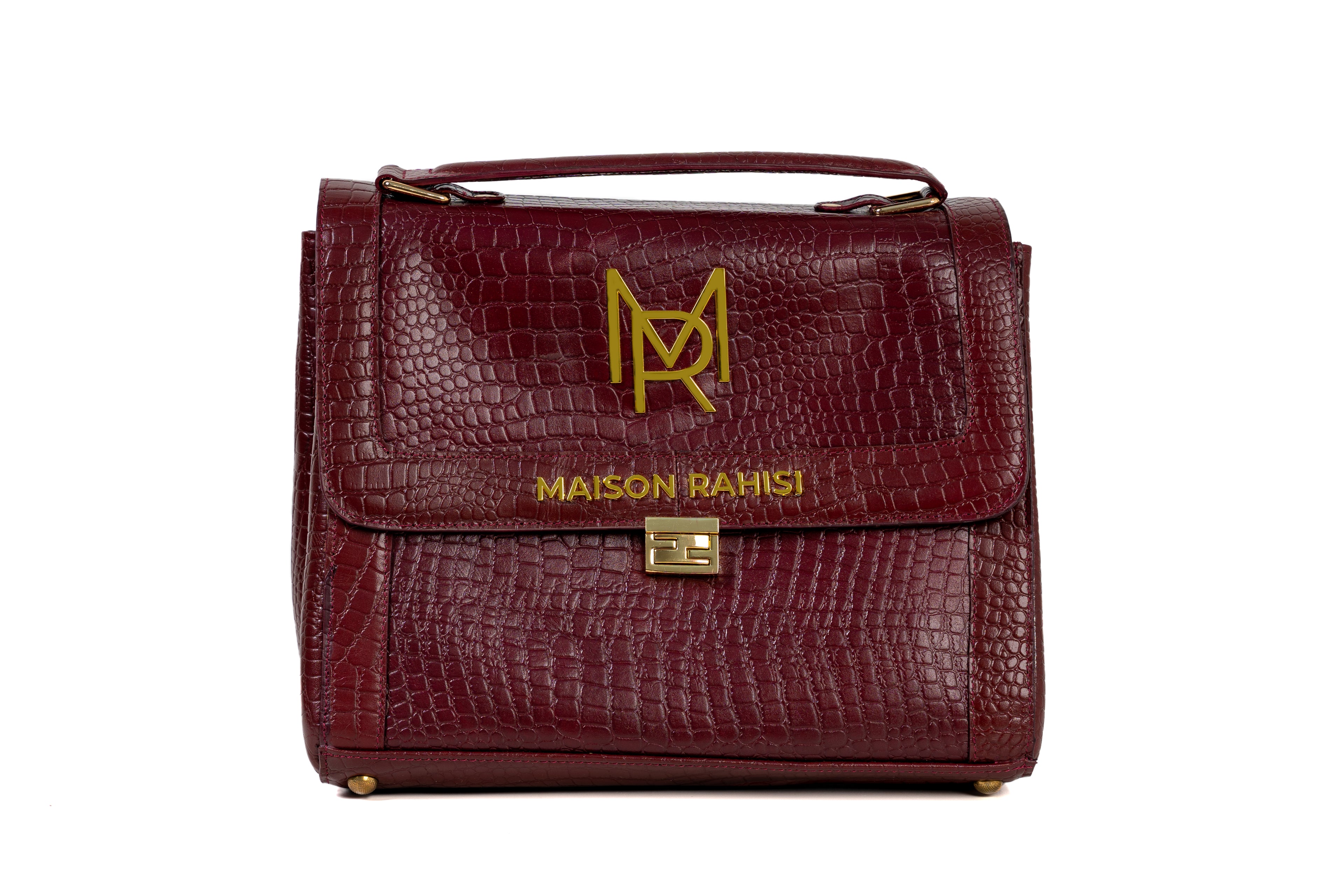 Maison Rahisi Laurel Maroon Handbag