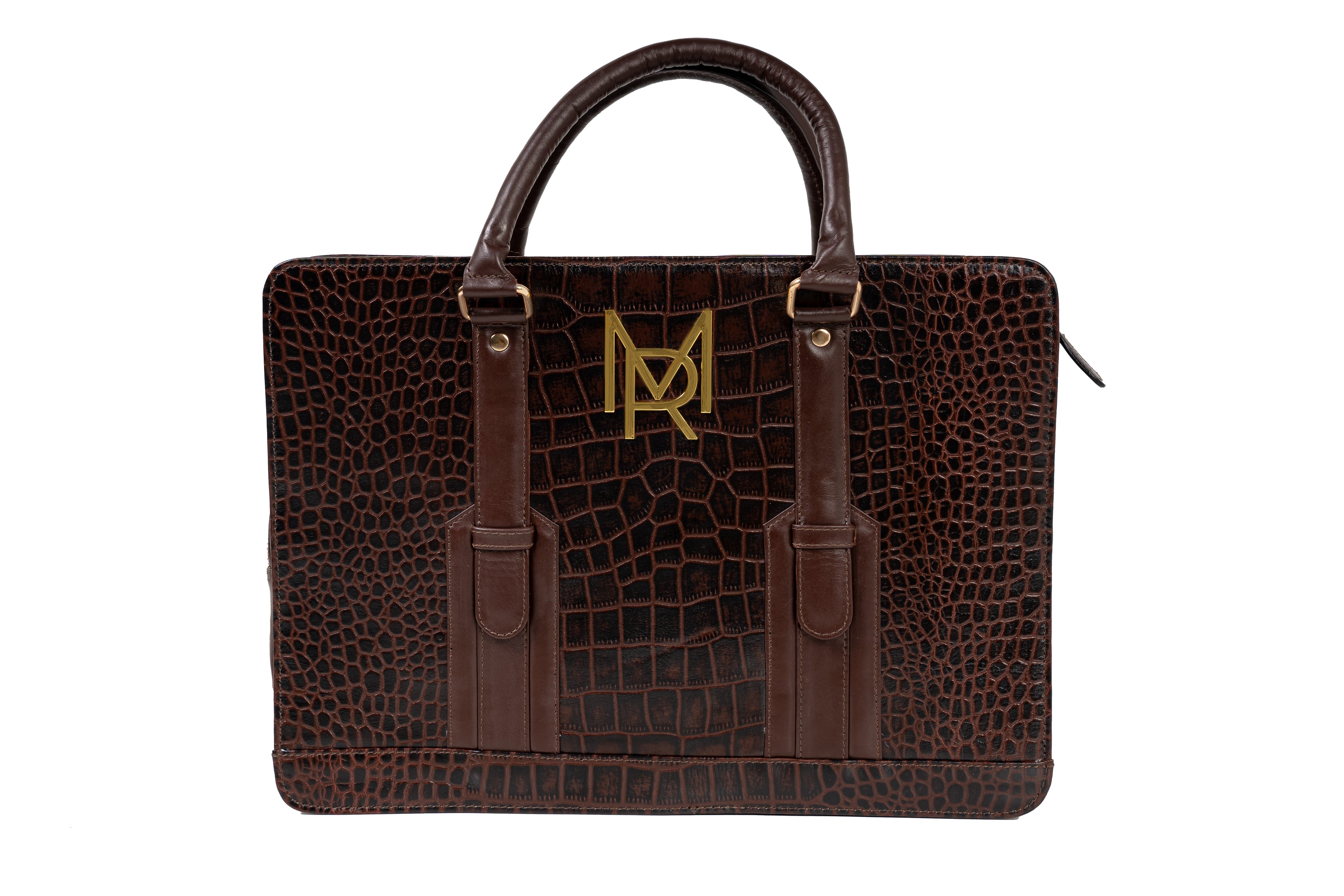 Maison Rahisi Bergamot Cocoa Brown Laptop Bag