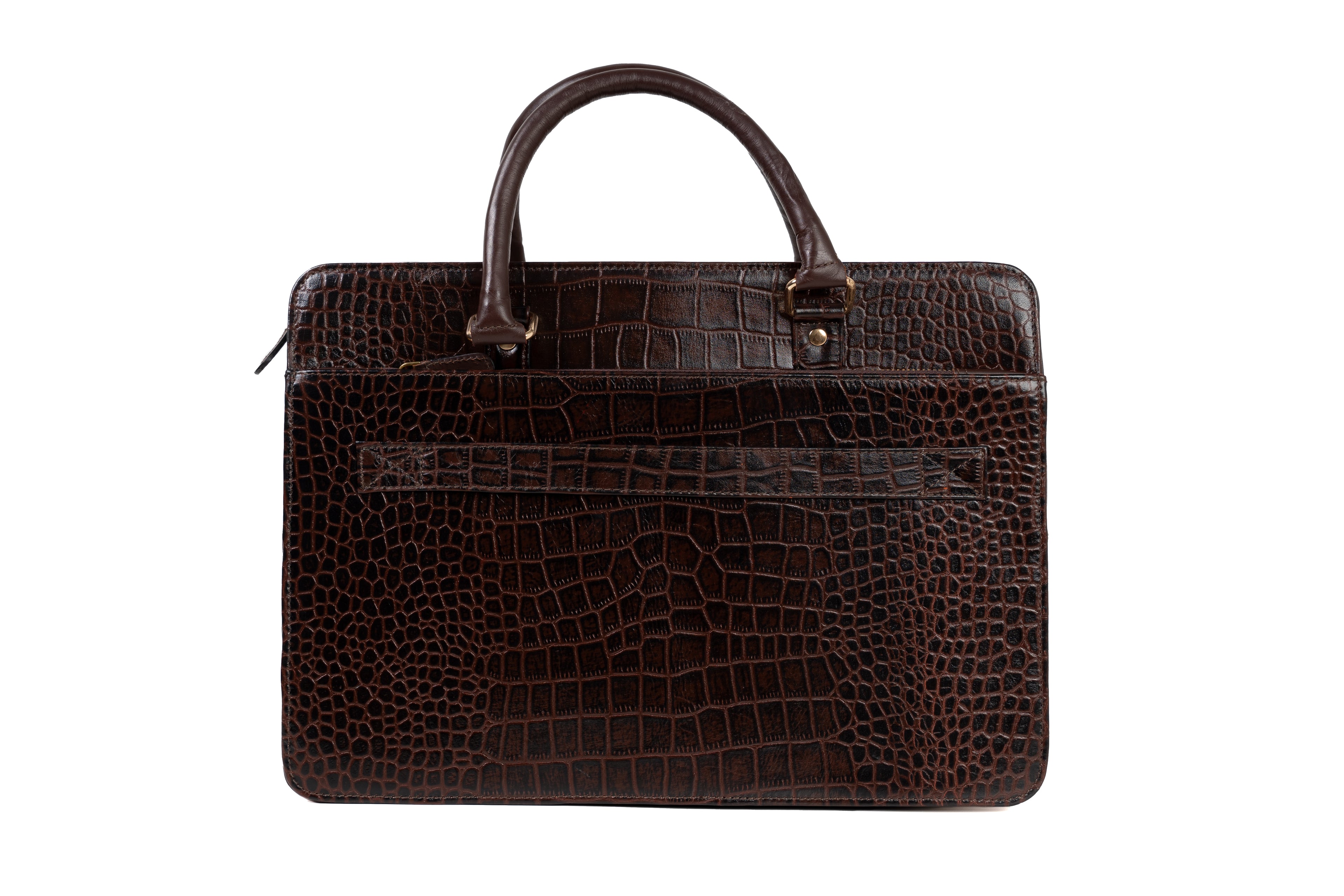 Maison Rahisi Bergamot Cocoa Brown Laptop Bag