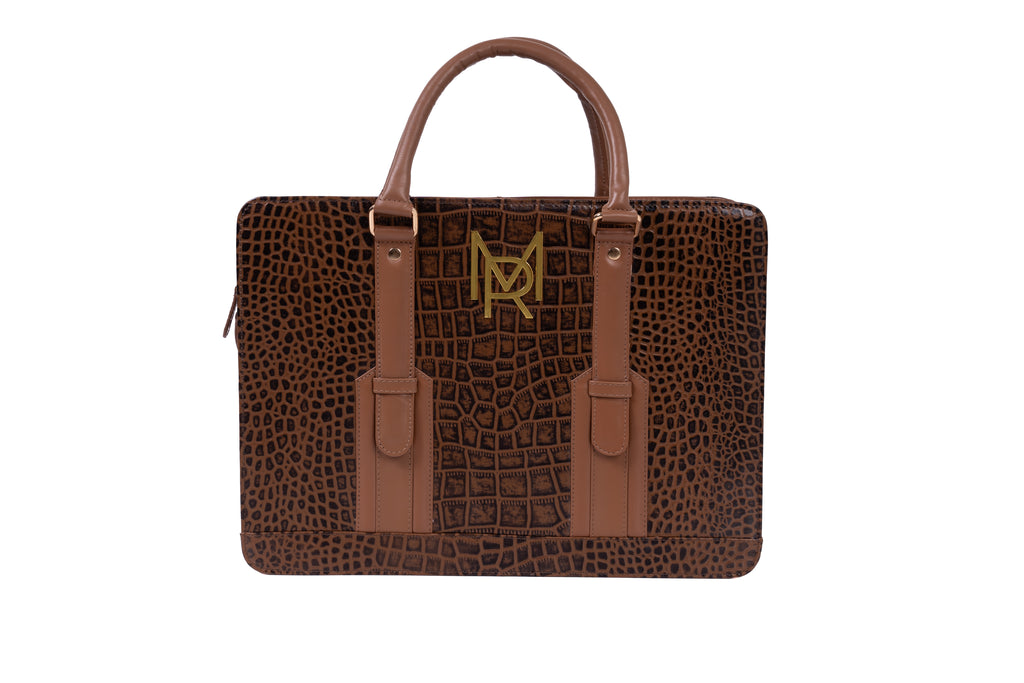 Maison Rahisi Bergamot Leopard Print Laptop Bag