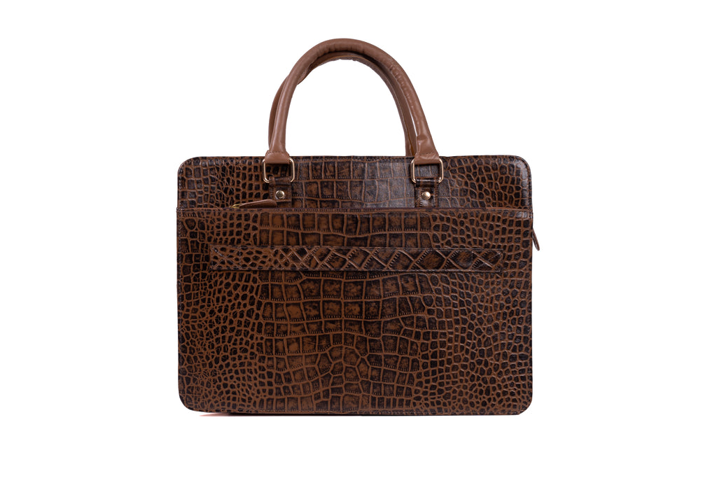 Maison Rahisi Bergamot Leopard Print Laptop Bag