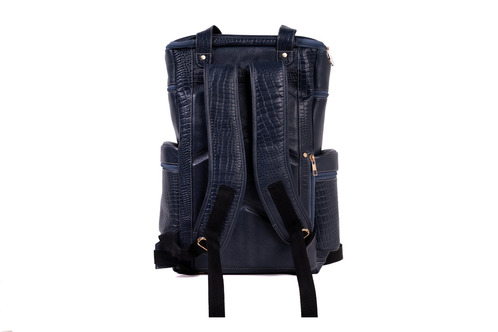 Maison Rahisi PathFinder Blue Leather Backpack