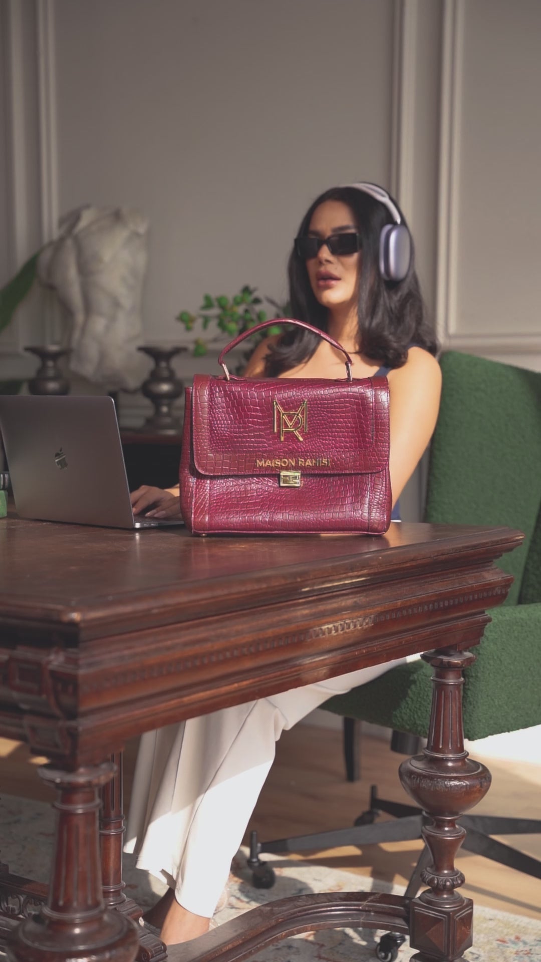 Maison Rahisi Laurel Olive Green Handbag