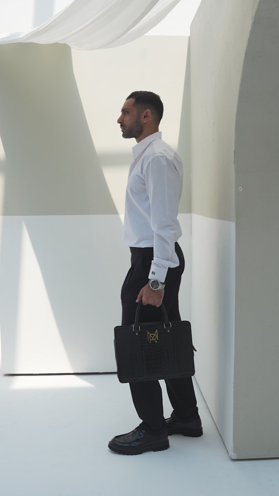 Maison Rahisi Bergamot Cocoa Brown Laptop Bag